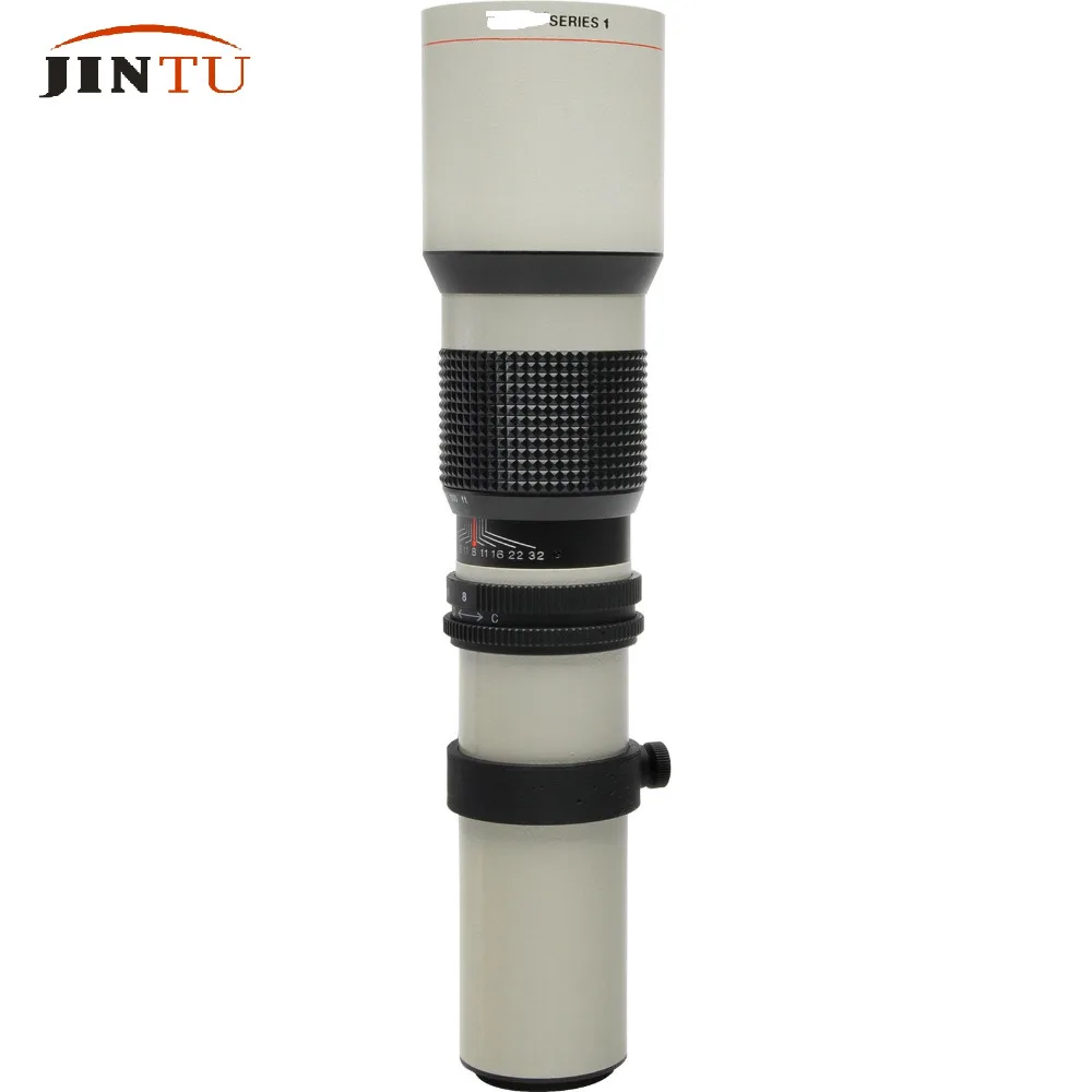 JINTU White Super 500mm f/8.0 f8 Telephoto Lens + T-Mount for NIKON D3200 D3300 D3400 D5200 D5300 D5500 D5600 D7100 D7200 Camera