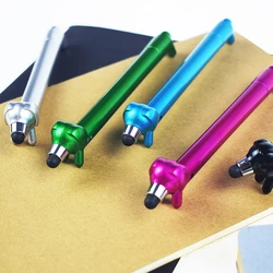 5PCS creativo adorabile penna a sfera a forma di cane penna firma in plastica cancelleria forniture scolastiche per ufficio penna Touch Screen per telefono cellulare