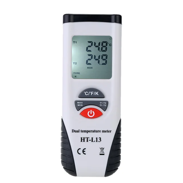 Fast arrival Xintest Ht-l13 Dual Channels K-Type Thermometer LCD Display Temperature Meter termometre diagnostic-tool