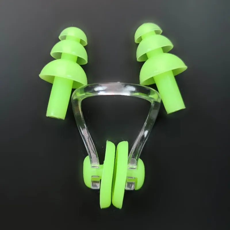 1 Set Waterproof Soft Silicone Swimming Set Nose Clip Ear Plug Earplug Protection