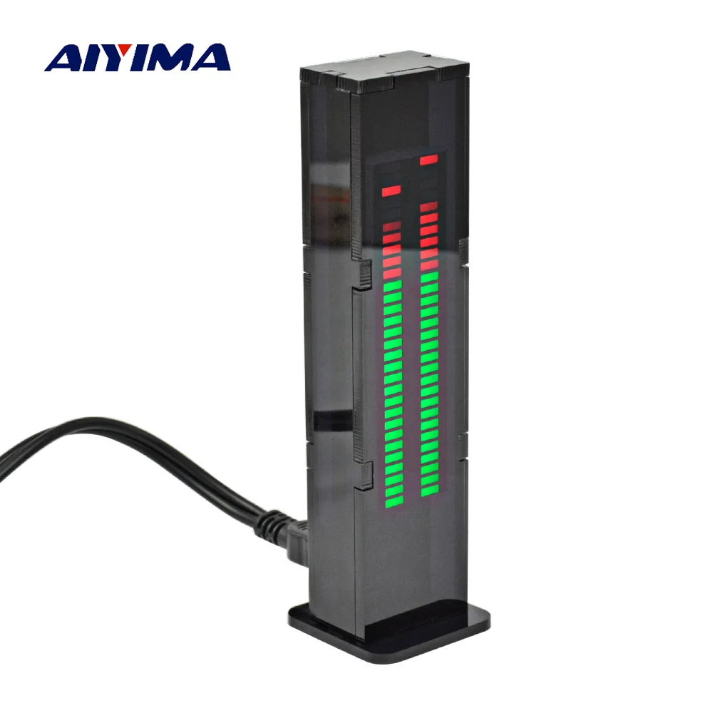 AIYIMA-placa amplificadora AS30 LED, indicador de espectro de Audio y música, SCM, indicador de nivel estéreo, medidor VU de velocidad ajustable con funda