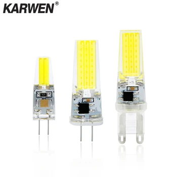 Yeni G4 LED Lamba G9 3W 6W 9W COB LED Ampul E14 AC DC 12V 220V Lampada LED G9 COB 360 Işın Lampada G4 COB Işıkları Halojen Değiştirin