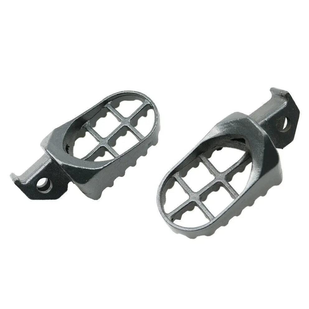 Grey Dirt Bike Sports Steel Foot Pegs For Suzuki RM85/85L DR-Z125/125L 2003-2006