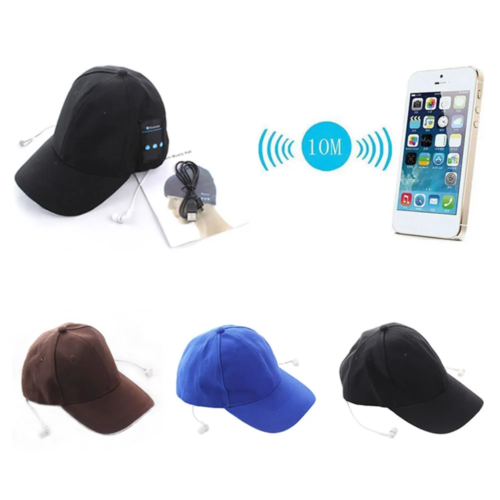 New Arrival 2016 Summer Sport Bluetooth Hat Baseball Cap Wireless Music Hat Smart Music Speaker Bluetooth Cap for phone 6 7 s