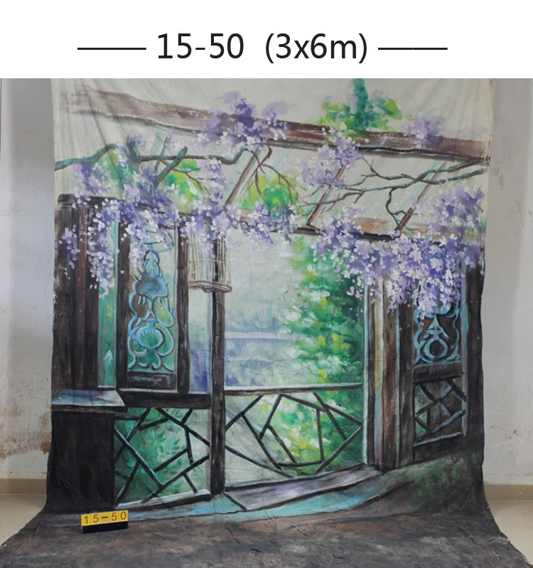 

2017 10*20ft Hand Painted cloth photography background wedding,toile de fond studio photo 1550, muslin scenic photo backdrops