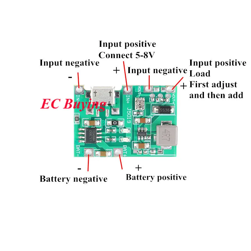 5 Stück/1 Stück DC 3,7 V bis 1800 V Booster Step-Up-Modul Arc Pulse DC-Motor mit Hochspannungskondensatoren 3,7 bis 5 V 9 V Netzteilplatine – Detail 12