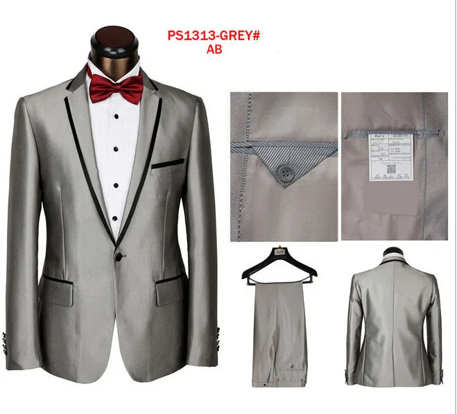 

Gray Groom Suit Custom Made Grey Two-Tone Woven Wedding/Business Suits For Men,Bespoke Vintage Gray Tuxedo Gray Wedding Tuxedo