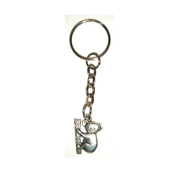 Fashion Jewelry Vintage Koala Bear Charm Fit Keyrings  Key Ring Gift Accessories 50pcs Fast shipping D254