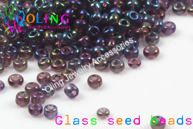 OlingArt 2MM 45G/Packung Glas-Saatperlen Mehrfarbige Transparente Runde Abstandsperlen DIY Schmuckherstellung Zubehör – Detail 14