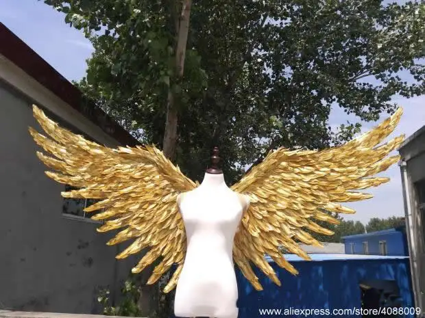 high quality gold angel wings for Wedding Grand Event Birthday party DIY decoration creative Filming studio large feather props