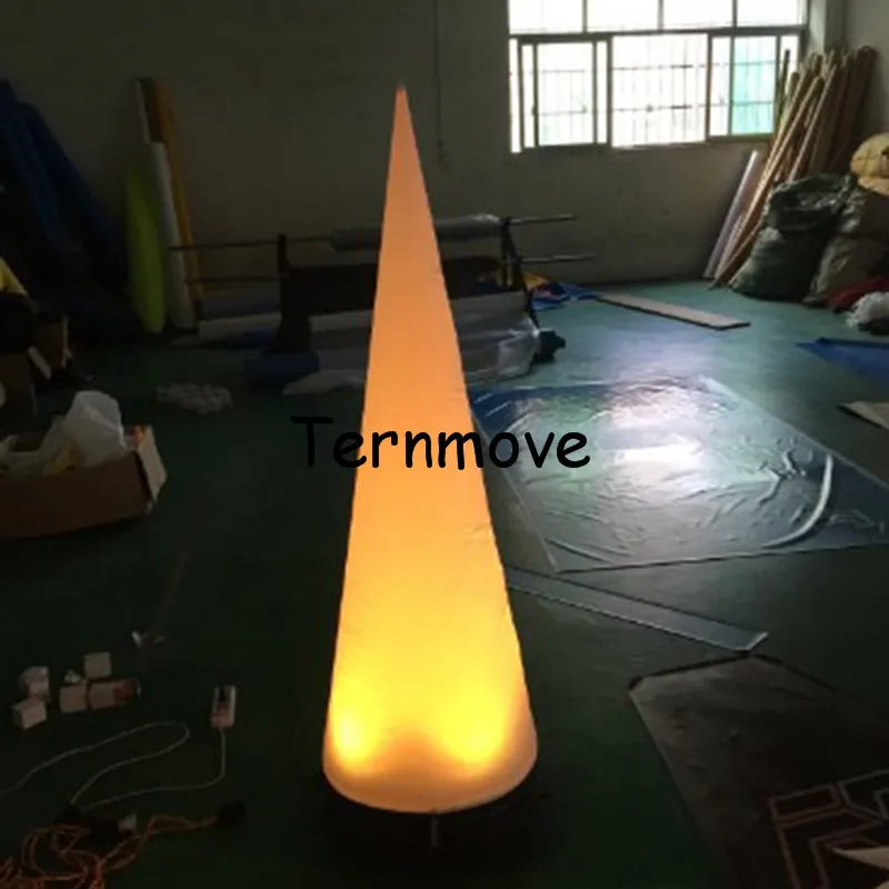 Lighting Inflatable cone light up for Night Club Christmas party event wedding decoration Amazing Stage Decoration