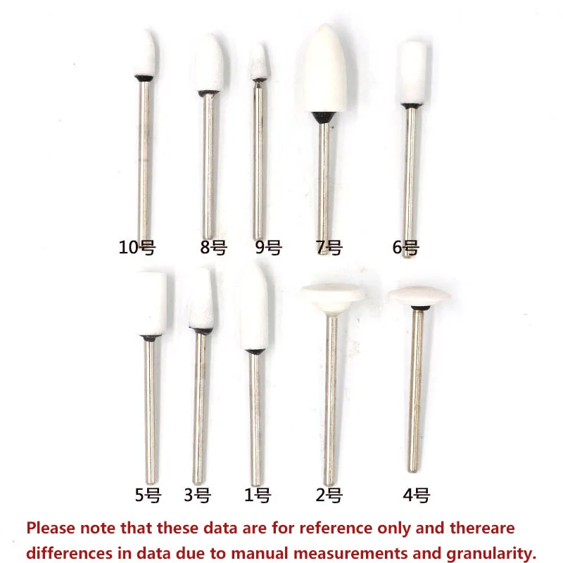 10pcs Abrasive Stone Points Polishing Grinding Head Electric Drill Bit Wheel For Jade Metal Rotary Accessories Power Tools