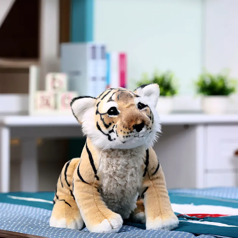 

new plush sitting tiger toy high quality yellow tiger doll gift about 38cm