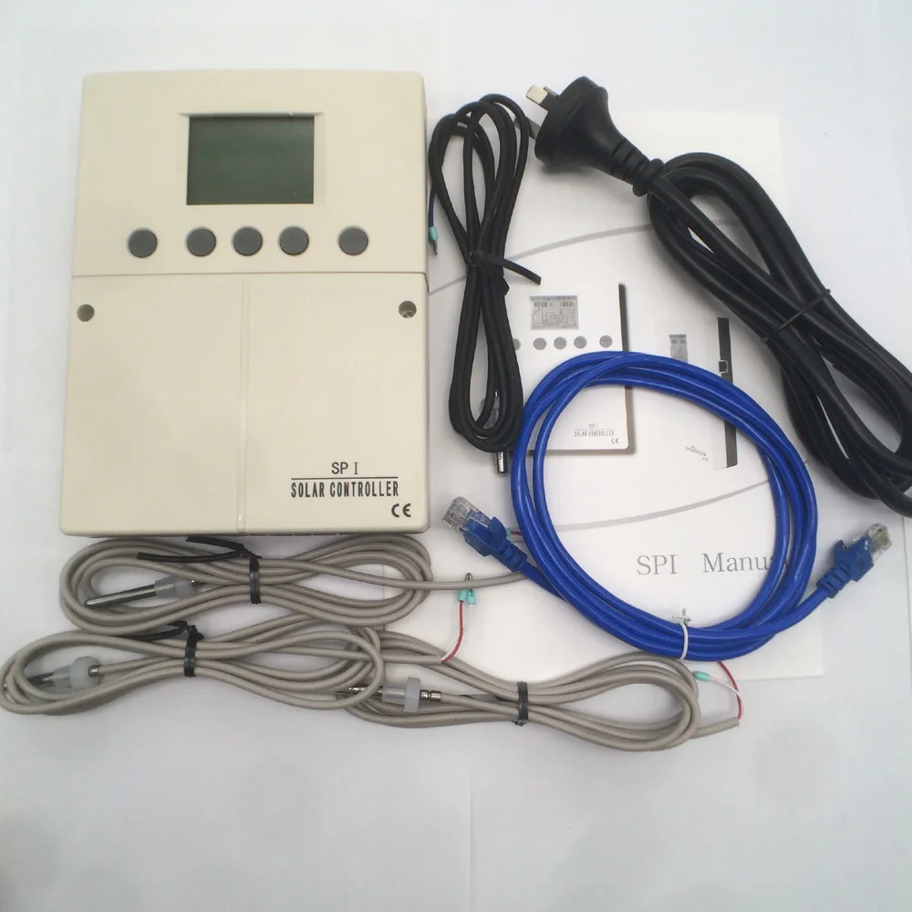 SPI Solar Hot Water Heating System Controller With NTC PT1000 Sensors for Tank Collector System Switch Parameter Adjustment