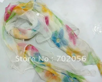

2 ply 100% silk Scarf silk neck scarves scarf wraps 200*40cm 10pc/lot #2080