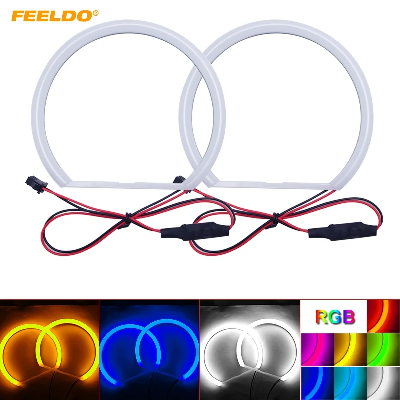 

FEELDO 2X131mm Car Xenon Cotton Angel Eyes Halo Ring Light For Hyundai Spectra 05-06 Headlight DRL #HQ3185