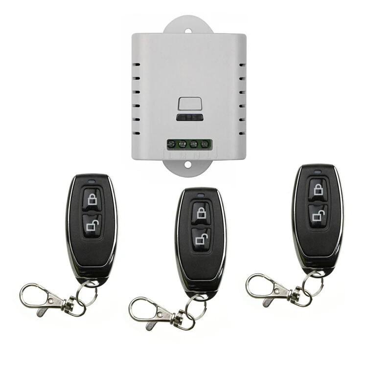 

AC 85v 110v 120v 220v 250V 1CH wireless remote control switch with manual button 1 receiver +3 transmitter