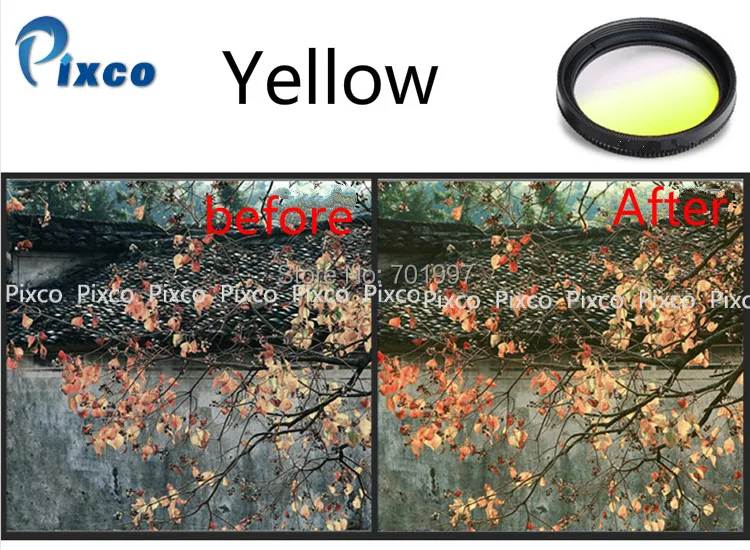 Pixco 55mm grau azul ou amarelo, ou cinza ou vermelho filtro de lente, acessórios de câmera para canon nikon lentes de câmera