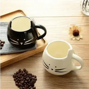 60pcs/lot Boutique Coffee Cup  Cat Animal Milk Cup Ceramic Lovers Mug Cute Birthday gift,Christmas Gift lin4886