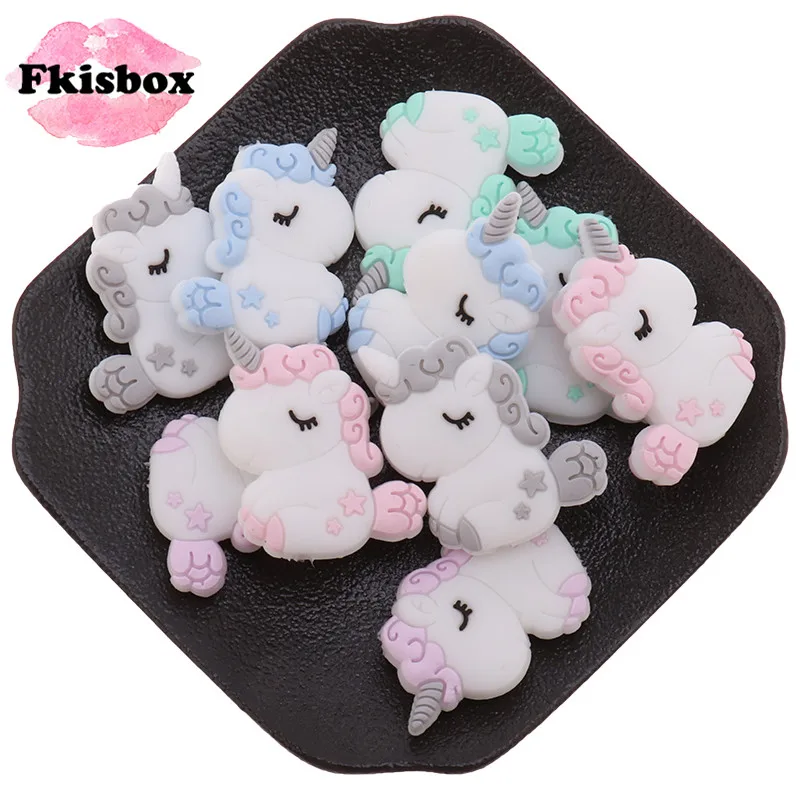 

Мини 10 шт. Силиконовые бусины для прорезывателя зубов с единорогом, без бисфенола-А, ювелирные изделия для укусов новорожденных, сделай сам, ожерелье для прорезывания зубов, коала