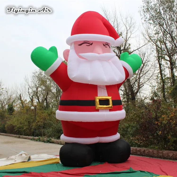 Giant 3m/6m Height Christmas Character Red Inflatable Santa Claus with Blower for Outdoor or Indoor Decoration