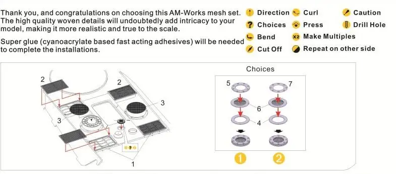 1/35 Grill Mesh for Dragon Panther D/A,Military Model Accessory