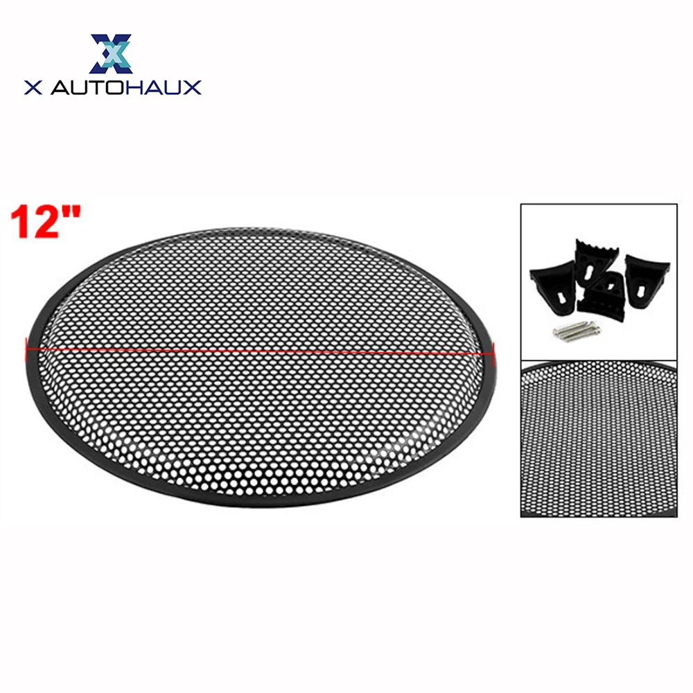 

X AUTOHAUX 10" 12" Car Audio Speaker Mesh Sub Woofer Subwoofer Grill Dust Decoration Cover Protector Subwoofer Grill Frame COVER