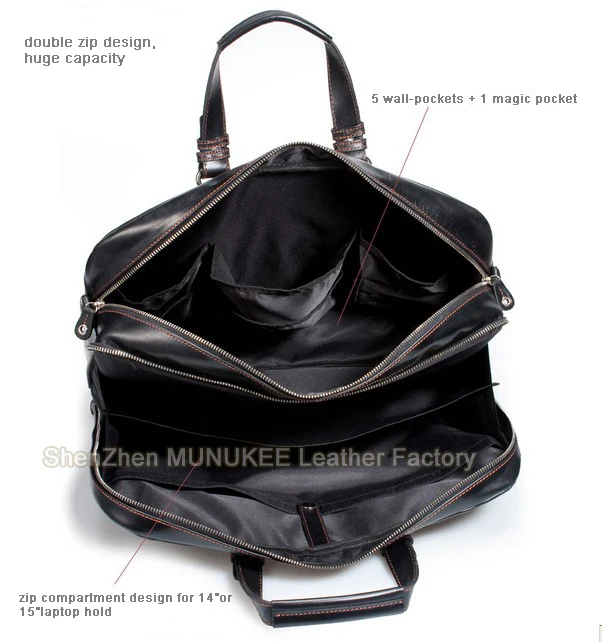 Luxury Genuine Leather Men Shoulder Bag Large Crossbody Bag Messenger Bag men Leather 15\