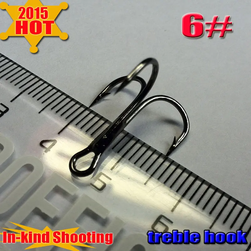 Treble Fishing Hooks  Barble Hook Round Bend High  size6#  Quality80pcs/pack 1$ off one more purchase