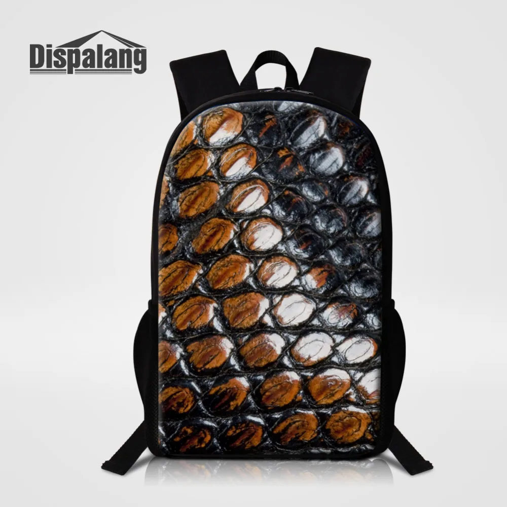 

Dispalang Women Backpack Large School Bag For Teenagers Serpentine Print Men Travel Shoulder Bag Large Capacity Student Book Bag