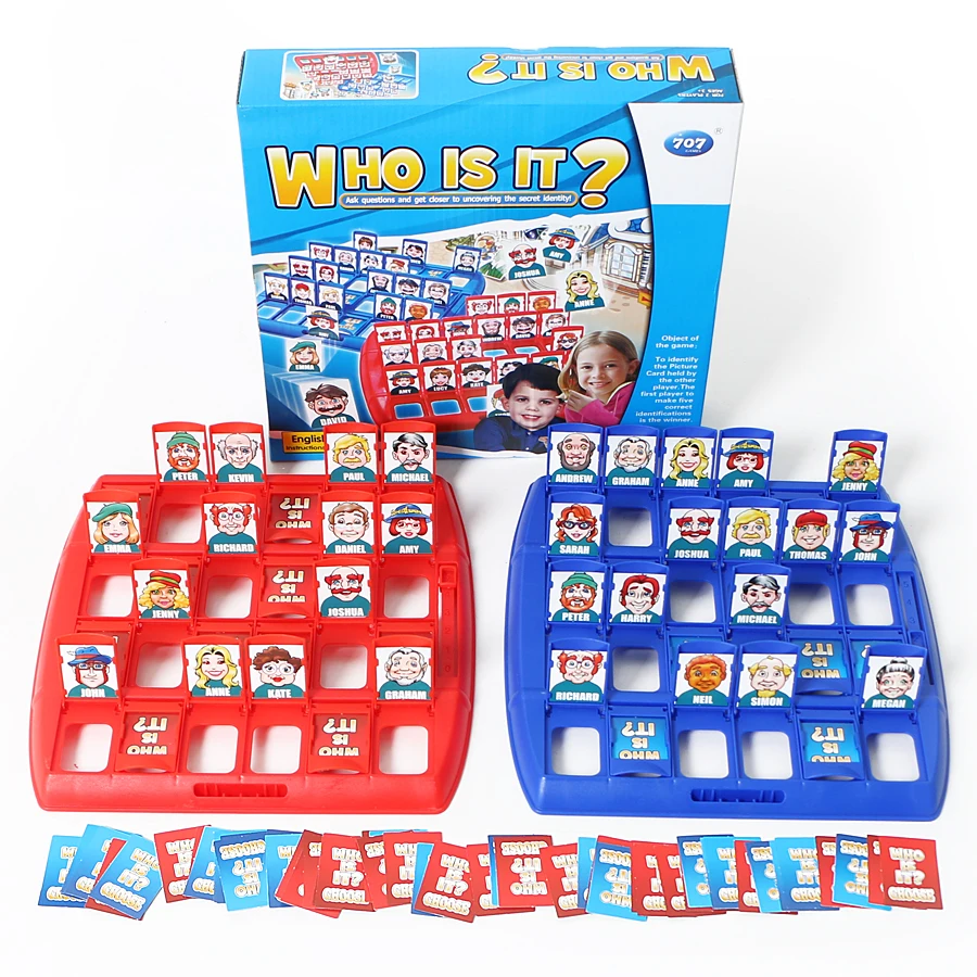 Who Is It? Well-Known Classic Kids Board Game,Ask questions and get closer to uncovering the secret identity Family fun toys