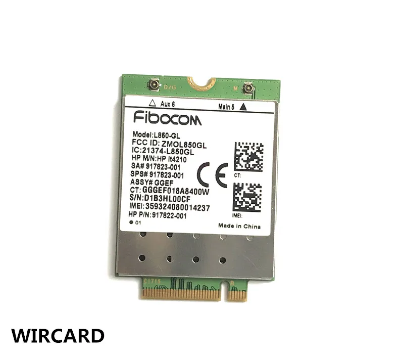 L850-GL LT4210 FDD-LTE, Tarjeta 4G, Módulo 4G, SPS #917823-001 para Notebook 430 440 450 G5