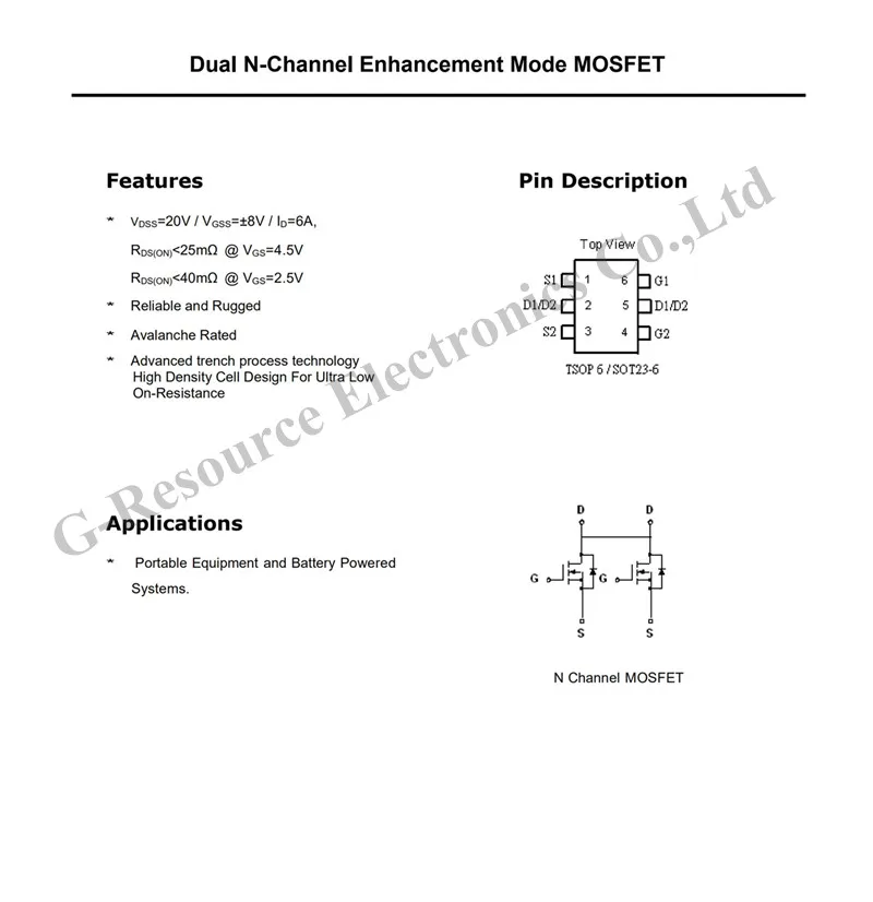 رقاقة حماية بطارية ليثيوم 8205 S 8205 SOT23 SMD, جديدة وأصلية 20 قطعة