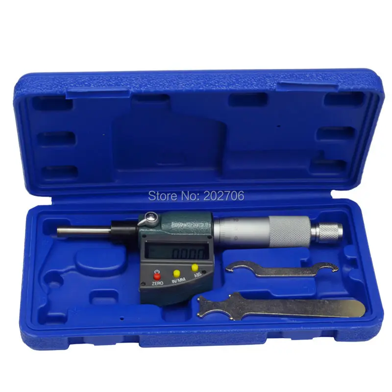 Digital Micrometer 0-25mm 0.001mm Metric/Inch Electronic Outside Micrometro Carbide Tip digital micrometer head