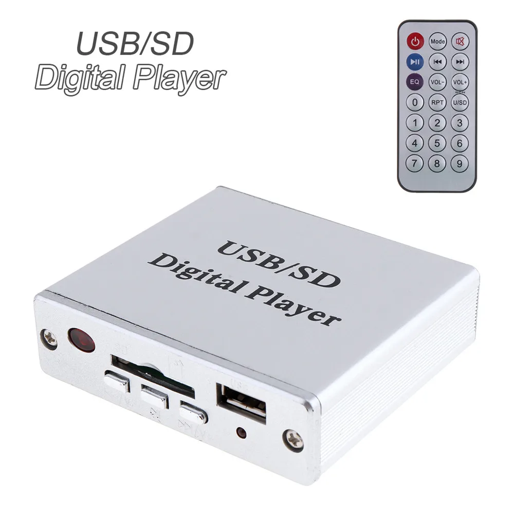 DC12V Car Amplifier MP3 SD USB Audio Player Reader 3-Electronic Keypad Control with Remote