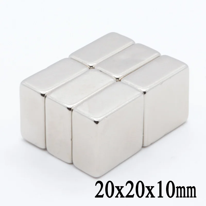 

10pcs 20x20x10mm N35 Super Strong Powerful Neodymium Magnets NdFeB Block Cuboid Rare Earth Fridge Magnet 20mm x 20mm x 10mm