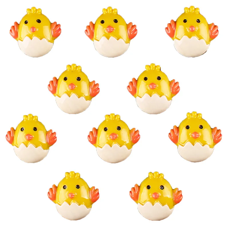 50pcs Easter Baby Chick Chicken Flat back Resin Scrapbooking Crafts Embellishment Flatback Charms Cabachons