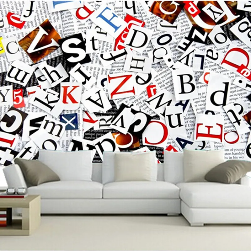 

Custom 3D murals,modern fashion mosaic letter digital background wall papel de parede,living room sofa TV wall bedroom wallpaper