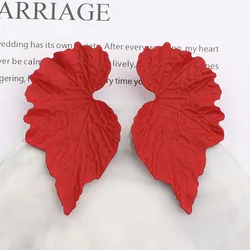 New Fashion Feather Women's Earrings Metal Leaves Stud Earrings Colorful Statement Earrings For Women Bijoux Gifts Wholesale Lot