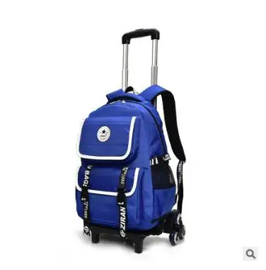 kid School Backpack On wheels Trolley School backpack bag for boys kid's luggage Rolling Bag Children wheeled Backpack for kids