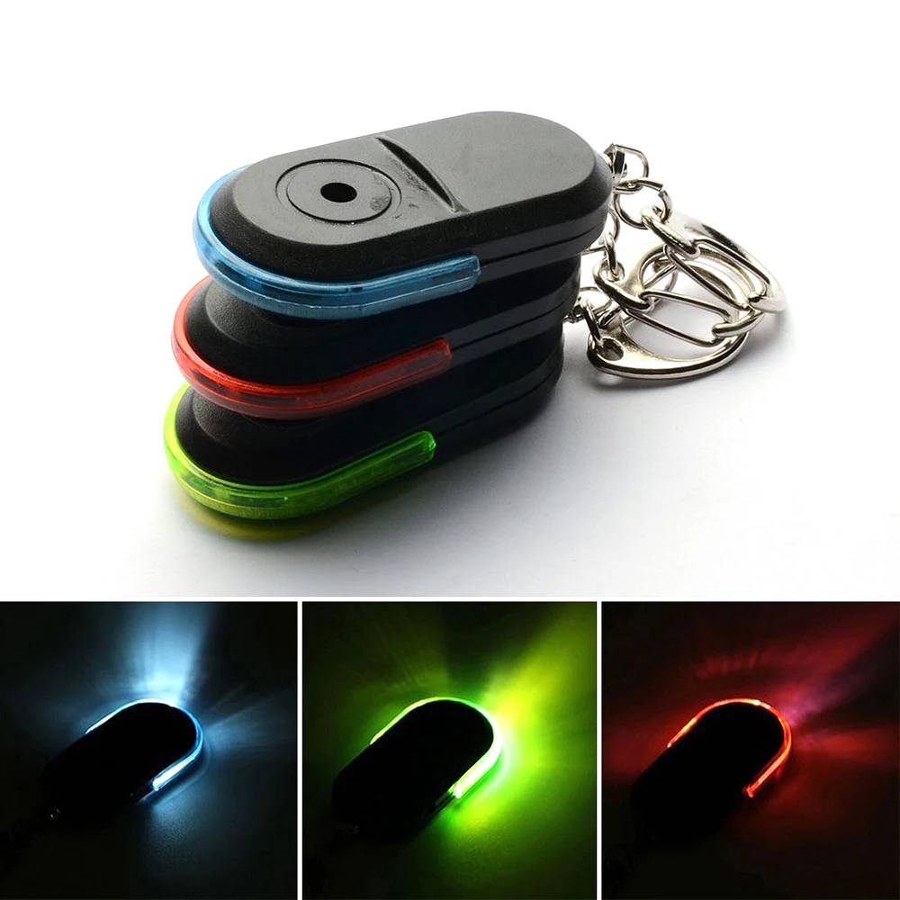 Брелок для поиска ключей, со свистком, со светодиодный светильник кой, брелок для поиска