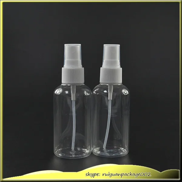 

100pcs 80ml/100ml Transparent Plastic Spray Bottle Refillable liquid Bottle Perfume PET Bottle Spray Pump Refillable Bottle