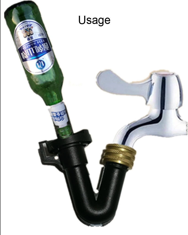 High Pressure Beer Brew Bottle Cleaner Lab Test Tube Rinser With Sink Faucet Adapter Spray Bottle Sanitizer