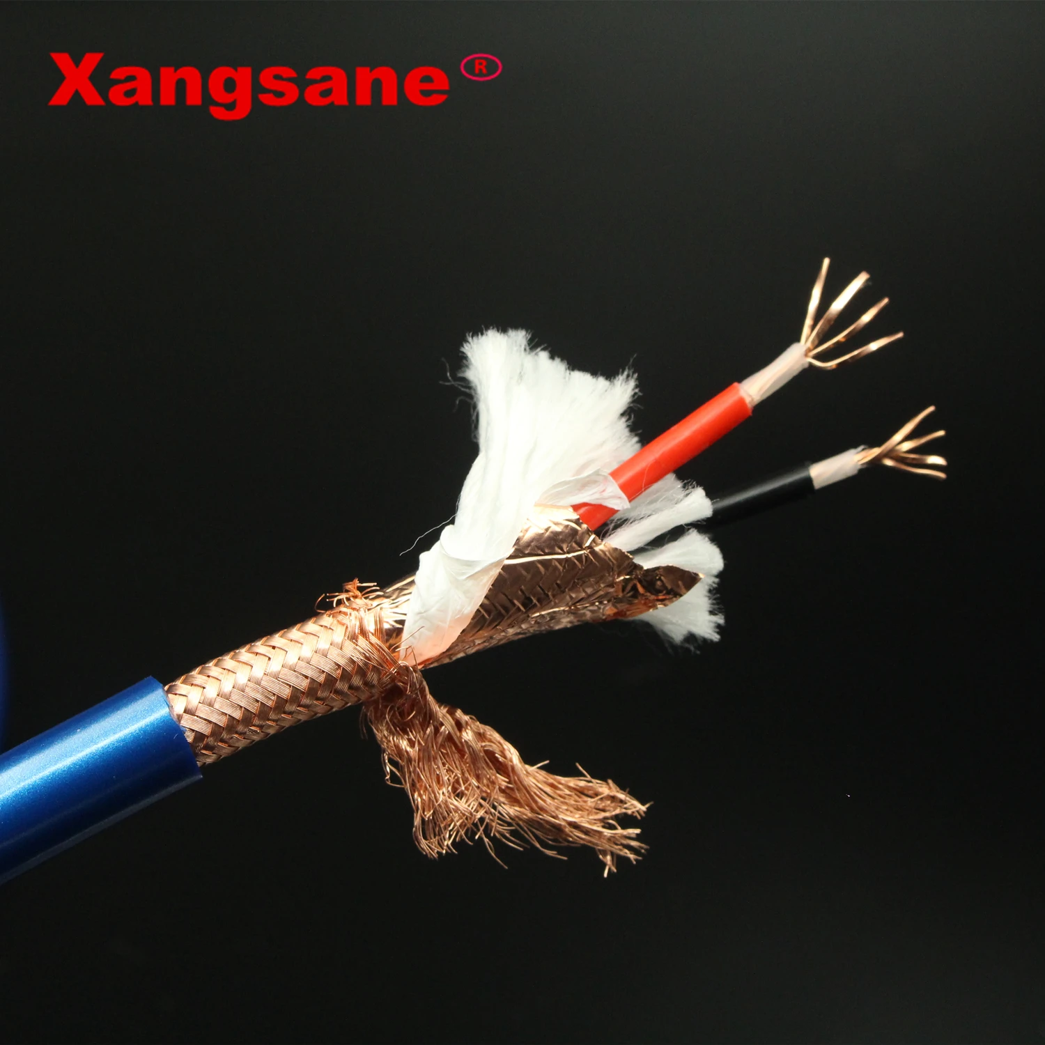 Xangsane SP-8001Cu prostokątny OCC przewód miedziany wysokiej gęstości ekranowanie HIFI Audio sygnał luzem kabel diy kable audio RCA