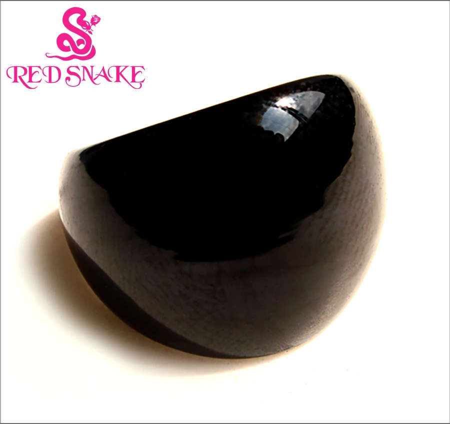 RED SNAKE  Fashion Ring Handmade Classic Black  Murano Glass Rings