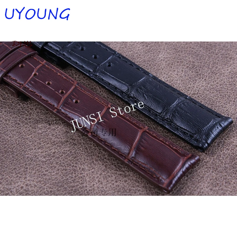 19*18mm Genuine Leather Watchband For tissot T17|T461|T041\\T041 watch band Black Watch accessories For PRC200 Strap Bracelet