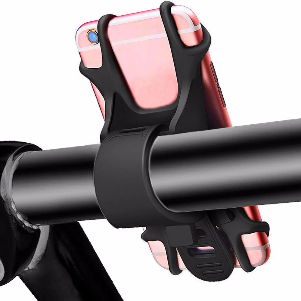 

2018 Cell Phone Holder for Bicycle Motorcycle Universal Silicone Bike Handlebar Mount for Samsung Galaxy S8 S7 S6 iPhone X 7 6s