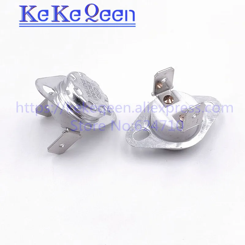 Ksd301 250v 10a/16a interruptor fechado 100 105 110 115 120 125 130 135 140 145 150 graus 90 graus ângulo pés interruptor de controle térmico