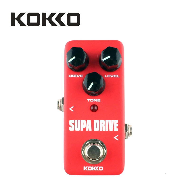 KOKKO FOD5 Mini Pedal Vintage Supa Drive Guitar Effect Pedal with True Bypass, Red Guitar Parts & Accessories