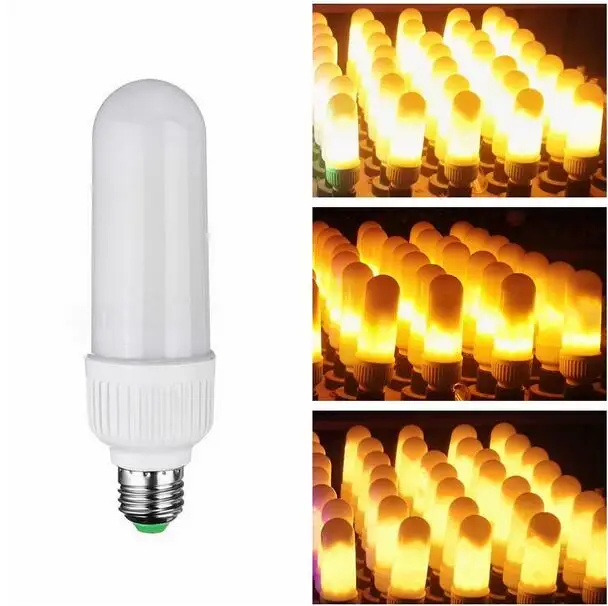 

New Year Decor 2835 SMD LED Lamp Bulb E27 B22 5W Flame Fire Flickering Effect LED Light Bulb Chandelier LED Lighting AC110V/220V